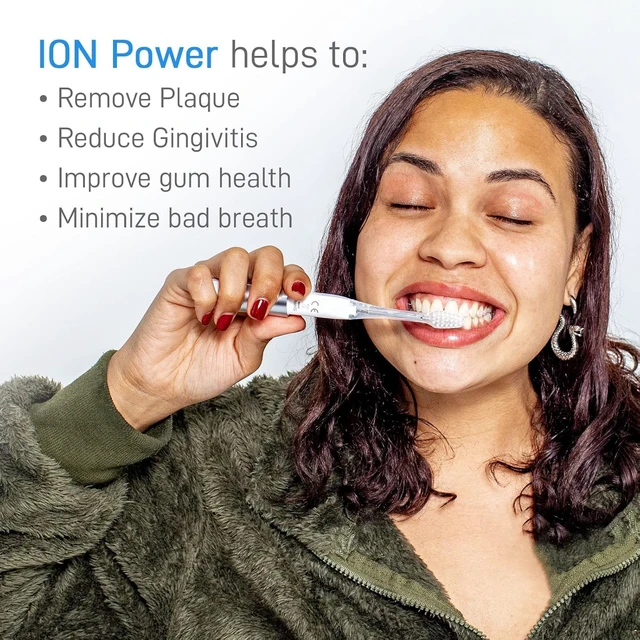 Alt view image 2 of 7 - IONIC KISS IONPA DM White Compact Ionic Power Electric Toothbrush with Travel Cap, Brushing Timer, 2 Modes, 2 Soft Extended Filament Brush Heads Made in Japan You, Outdoor Camping DM-011PW