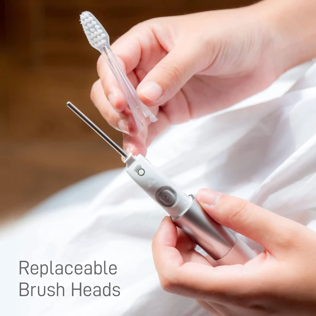 Alt view image 5 of 7 - IONIC KISS IONPA DM White Compact Ionic Power Electric Toothbrush with Travel Cap, Brushing Timer, 2 Modes, 2 Soft Extended Filament Brush Heads Made in Japan You, Outdoor Camping DM-011PW
