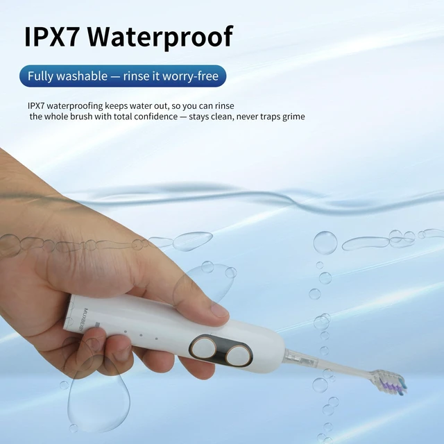 Alt view image 5 of 6 - Sweeping Rotating Sonic Electric Toothbrush,Rechargeable,180-Day Runtime | 9 Modes, 4 Brush Heads,IPX8 Waterproof