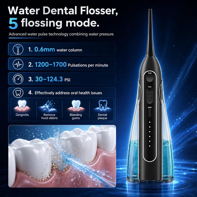 Alt view image 5 of 7 - Portable Water Flosser for Teeth Electric Toothbrush with Water Flosser