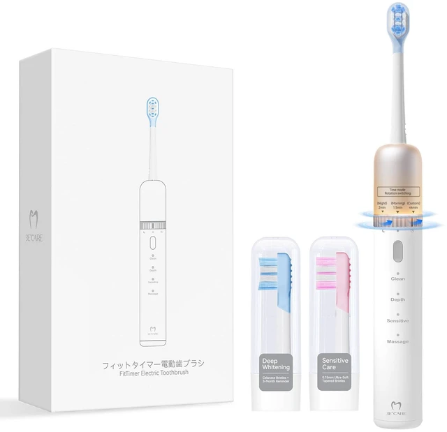 Main image of 3ECARE FitTimer Sonic Electric Toothbrush,3Timer Modes, 42000 VPM,147-Day | Electric Toothbrush for Adults with 2 Heads,4 Modes, 2500mAh About 5-month Runtime,IPX7 Waterproof, USB-C, Under 62 dB