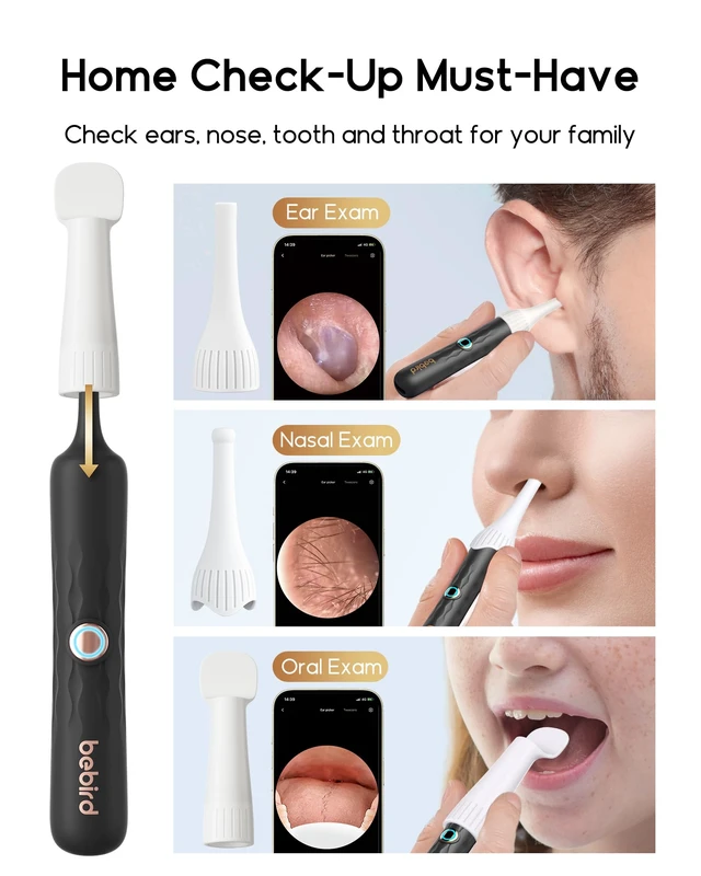Alt view image 6 of 7 - D39R Ear Wax Removal:Ear Camera with Storage Case &Painless Tweezers | FSA/HSA Flexible IP67 HD Camera Fits Curved Ear Canals,12 Earwax Removal Tips, Anti-Insert Guard& 3-Piece ENT Home Check Kits