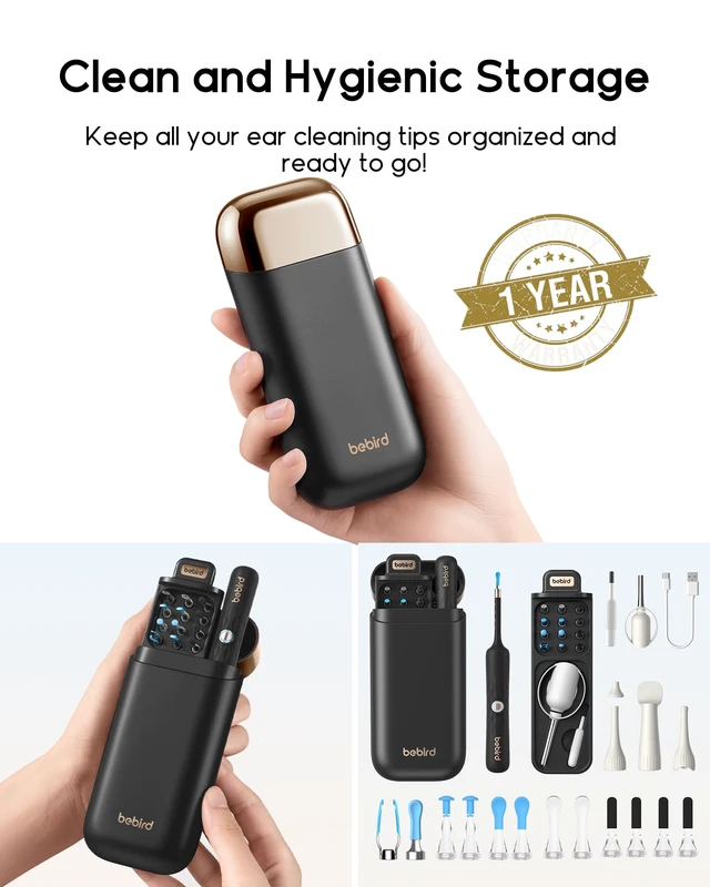 Alt view image 7 of 7 - D39R Ear Wax Removal:Ear Camera with Storage Case &Painless Tweezers | FSA/HSA Flexible IP67 HD Camera Fits Curved Ear Canals,12 Earwax Removal Tips, Anti-Insert Guard& 3-Piece ENT Home Check Kits