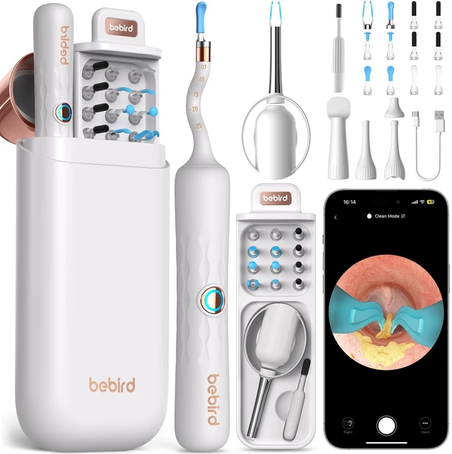 Main image of D39R Ear Wax Removal:Ear Camera with Storage Case &Painless Tweezers | FSA/HSA Flexible IP67 HD Camera Fits Curved Ear Canals,12 Earwax Removal Tips, Anti-Insert Guard& 3-Piece ENT Home Check Kits