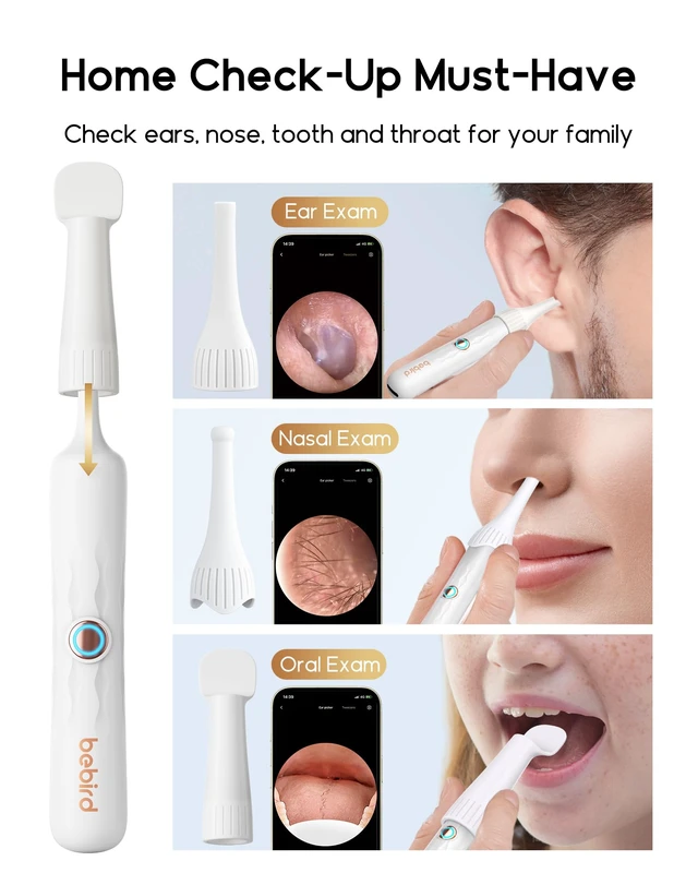 Alt view image 6 of 7 - D39R Ear Wax Removal:Ear Camera with Storage Case &Painless Tweezers | FSA/HSA Flexible IP67 HD Camera Fits Curved Ear Canals,12 Earwax Removal Tips, Anti-Insert Guard& 3-Piece ENT Home Check Kits