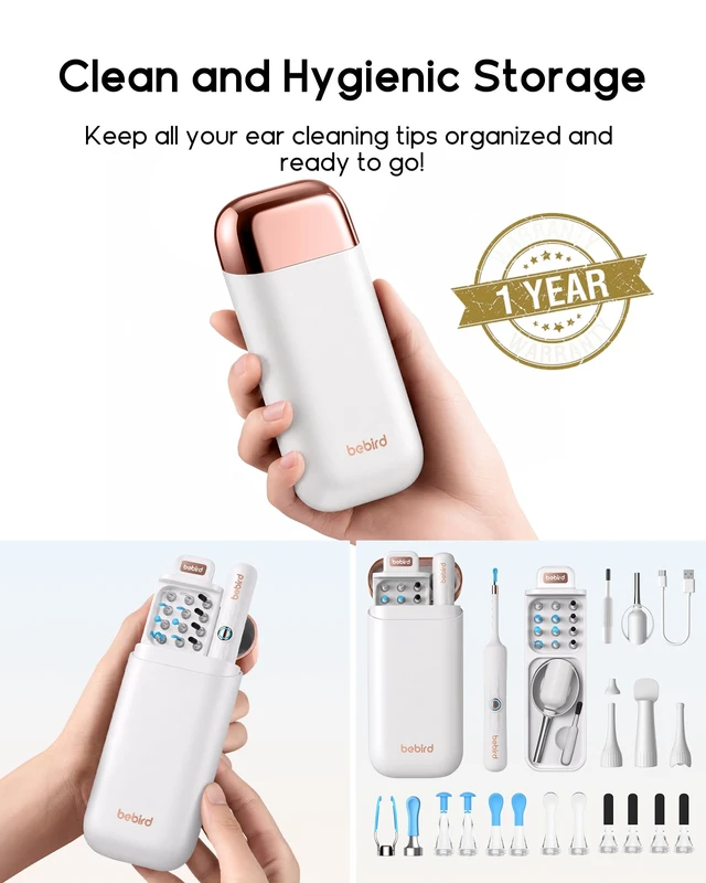 Alt view image 7 of 7 - D39R Ear Wax Removal:Ear Camera with Storage Case &Painless Tweezers | FSA/HSA Flexible IP67 HD Camera Fits Curved Ear Canals,12 Earwax Removal Tips, Anti-Insert Guard& 3-Piece ENT Home Check Kits