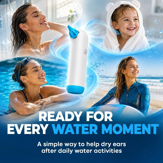 Alt view image 6 of 7 - Tilcare Ear Dryer for Swimmers: Ear Water Remover with 3 Drying Tips | Portable Ear Water Drying Aid for Dry Ears | for Swimmers & Water Lovers | Rechargeable Swimmer Ear Dryer for Adults & Kids