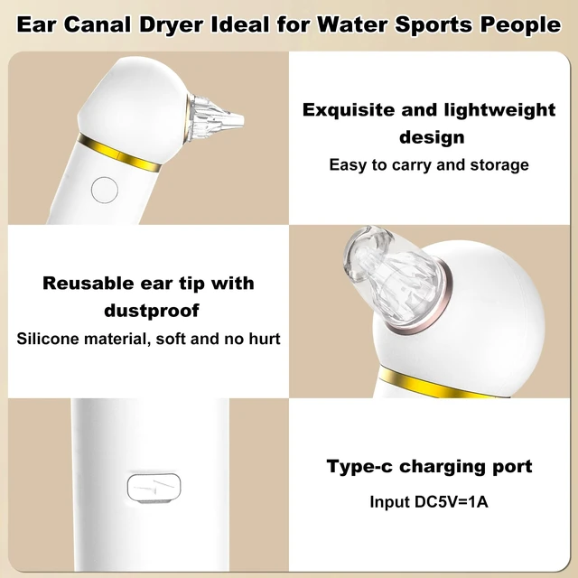 Alt view image 4 of 7 - TopQuaFocus Ear Dryer for Adults Kids, Electronic Inner Ear Fluid Removal Tool, Circulation Design - 2min Quick Drying Eardrum, Ideal for Swimmers to Dry the Air of Ears