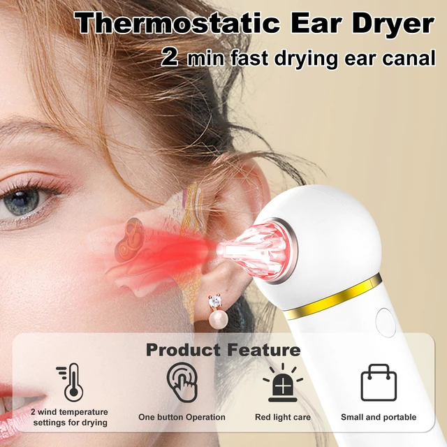 Alt view image 3 of 7 - TopQuaFocus Ear Dryer for Adults Kids, Electronic Inner Ear Fluid Removal Tool, Circulation Design - 2min Quick Drying Eardrum, Ideal for Swimmers to Dry the Air of Ears