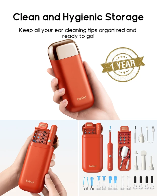Alt view image 7 of 7 - D39R Ear Wax Removal:Ear Camera with Storage Case &Painless Tweezers | FSA/HSA Flexible IP67 HD Camera Fits Curved Ear Canals,12 Earwax Removal Tips, Anti-Insert Guard& 3-Piece ENT Home Check Kits