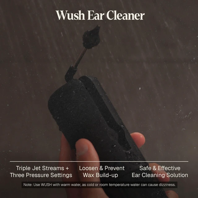 Alt view image 2 of 7 - Black Wolf Wush Pro Electric Ear Wax Removal Kit - Ear Hygiene Essential | Deluxe Water Powered Electric Ear Cleaner - Water Resistant Triple Jet Stream 3 Pressure Settings for Ear Wax Buildup