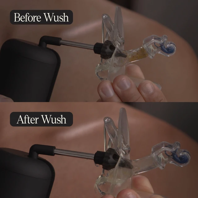 Alt view image 6 of 7 - Black Wolf Wush Pro Electric Ear Wax Removal Kit - Ear Hygiene Essential | Deluxe Water Powered Electric Ear Cleaner - Water Resistant Triple Jet Stream 3 Pressure Settings for Ear Wax Buildup
