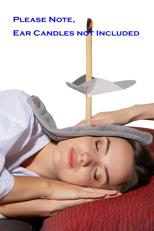 Alt view image 3 of 7 - Ear Candling Treatment Towels, Gray, 4 Count with 20 pcs Protective Discs | Ear Candles not Included