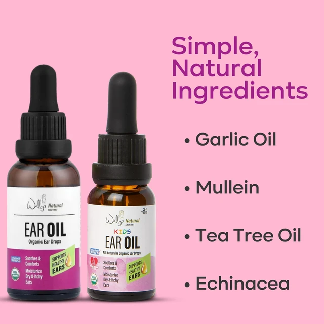 Alt view image 3 of 7 - Wally's Natural Family Complete Ear Care Bundle, Adult & Kids Ear Oil Drops, 0.5 Fl Oz (Pack of 2), Adult & Kids Ear Scrub & Reusable Scrubber Sponge, 2 Fl Oz (Pack of 2), Supports Healthy Ears