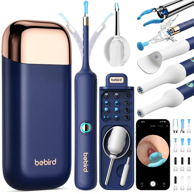 Main image of R37R Ear Wax Removal Tool Camera, Flexible Scope and Visual Tweezers | FSA HSA Eligible, IP67 3P HD Camera, 90-Min Runtime, 12 Tips for Wet or Dry Wax, 3-Piece Home ENT Cleaning Kit for Family Use