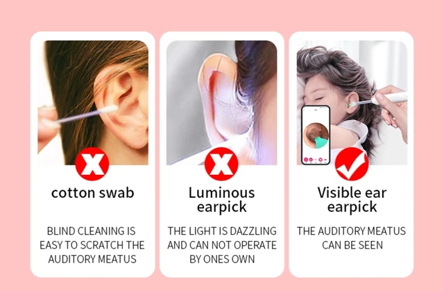 Alt view image 3 of 7 - Pro Ear Wax Removal, Ear Cleaner with 1080P HD Otoscope Camera and Light Plus 7Pcs Ear Set for All iPhone and Android Phones