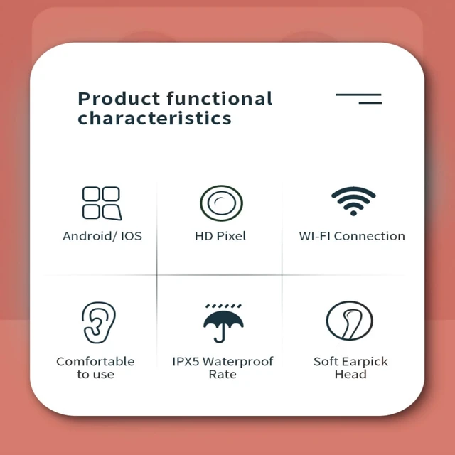 Alt view image 6 of 7 - Pro Ear Wax Removal, Ear Cleaner with 1080P HD Otoscope Camera and Light Plus 7Pcs Ear Set for All iPhone and Android Phones