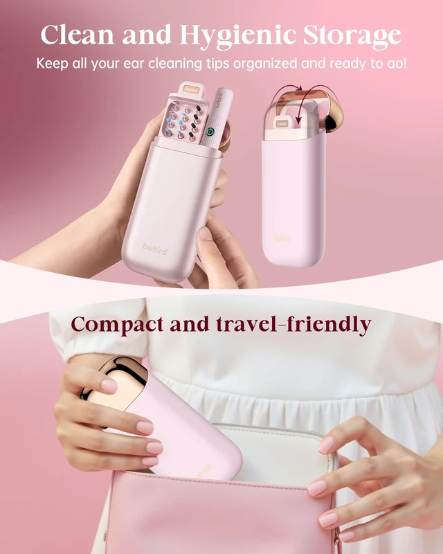 Alt view image 6 of 7 - Ear Wax Removal Tool Camera, Ear Cleaning Kit with Flexible Visual Ear Camera Otoscope, Portable Wireless Painless Ear Cleaner with Earwax Remover Tweezers for Adults Kids Pets(Pink)