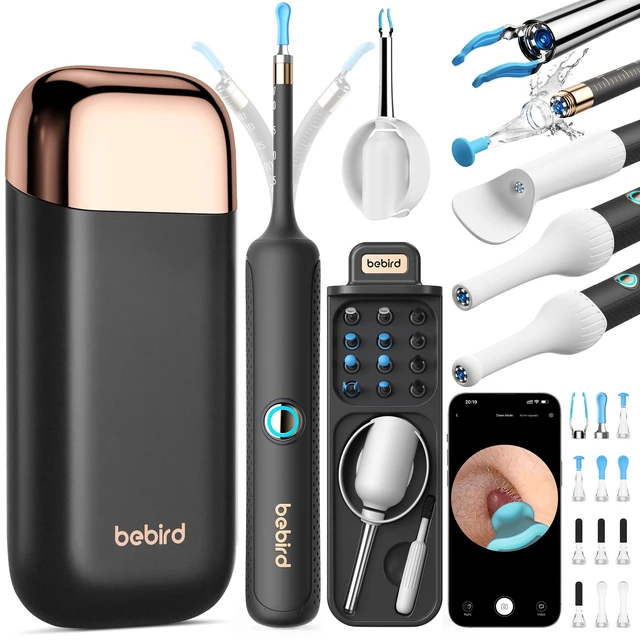 Main image of R37R Ear Wax Removal Tool Camera, Flexible Scope and Visual Tweezers | FSA HSA Eligible, IP67 3P HD Camera, 90-Min Runtime, 12 Tips for Wet or Dry Wax, 3-Piece Home ENT Cleaning Kit for Family Use