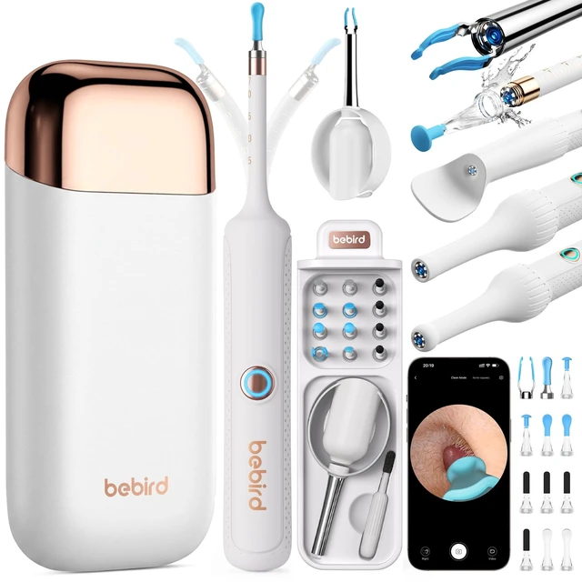 Main image of R37R Ear Wax Removal Tool Camera, Flexible Scope and Visual Tweezers | FSA HSA Eligible, IP67 3P HD Camera, 90-Min Runtime, 12 Tips for Wet or Dry Wax, 3-Piece Home ENT Cleaning Kit for Family Use