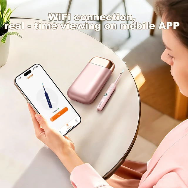 Alt view image 5 of 7 - Ear Wax Removal Tool with Camera, 1080P HD Wireless Otoscope Ear Cleaner for Adults & Kids, WiFi Ear Wax Remover Kit with Silicone Tips and Tweezers, 21-in-1 Ear Cleaning Set for Home Travel