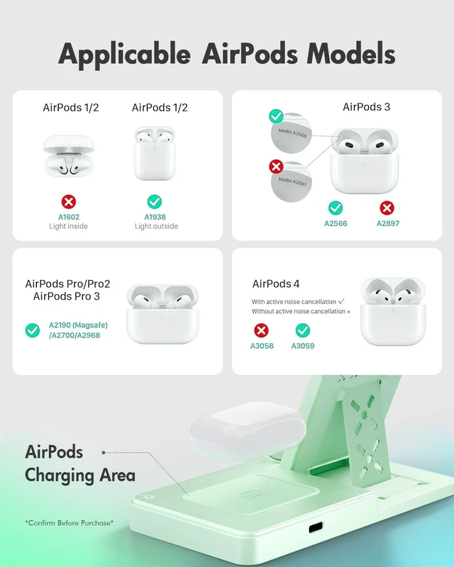 Alt view image 4 of 7 - GETPALS Wireless Charger iPhone Charging Station for Apple Multiple Devices | 3 in 1 Charger Stand for iPhone 18 Pro Max 17 17e 16 15 14 13 12 & Watch Series 12-2 SE Ultra & Airpods 5 4 Pro