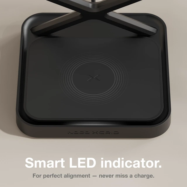 Alt view image 6 of 7 - NOCO XGrid XDS3 3-in-1 Wireless Charging Station - iPhone, Watch & AirPods | MagSafe Compatible, Qi2 & MFi Certified, Weighted Metal Design, Includes 45W USB-C Wall Charger and 6.5-Foot USB-C Cable