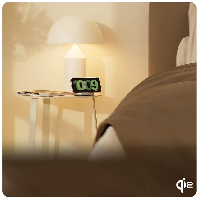 Alt view image 7 of 7 - Zens Magnetic Nightstand Charger | MagSafe Qi2 15W | Landscape Only (No Vertical) | Standby Mode | Compatible with iPhone 17/16/15/14/13/12 | 20W Adapter Included | Black