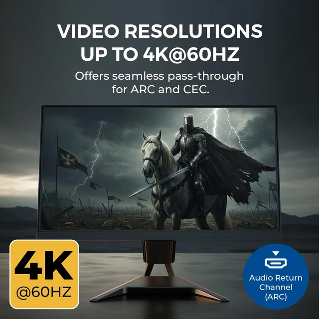 Alt view image 4 of 7 - OREI 4K Fiber Optic HDMI 2.0b Cable 150ft - 18Gbps, 4K@60Hz, HDR, HDCP 2.2 | Fiber Optic HDMI Cable for home cinema and professional AV, active optical design with reliable long-distance signal