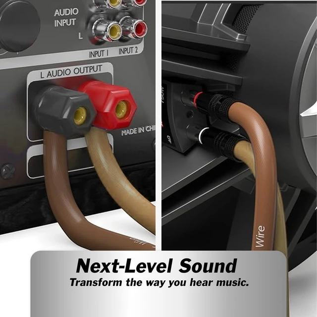 Alt view image 2 of 6 - InstallGear 12 Gauge Speaker Wire 100ft - Deoxidized Copper OFC Speaker Wires 12 Gauge - Flexible Wire Cable with Polarity Marking - Soft Touch 12 AWG Wire for Audio, Amp and Home Theater Use - Brown
