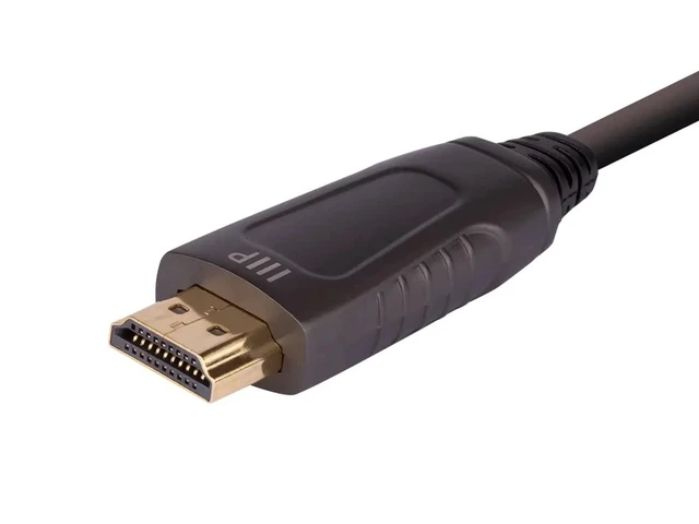 Alt view image 3 of 4 - Monoprice 8K Ultra High Speed Fiber Optic Certified HDMI Cable - HDMI 2.1, 8K@60Hz, 4K@120Hz, 48Gbps, HDR, VRR, Active Optical Cable (AOC), 49ft, Black
