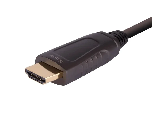 Alt view image 4 of 4 - Monoprice 8K Ultra High Speed Fiber Optic Certified HDMI Cable - HDMI 2.1, 8K@60Hz, 4K@120Hz, 48Gbps, HDR, VRR, Active Optical Cable (AOC), 49ft, Black