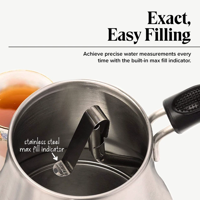 Alt view image 7 of 7 - Gooseneck Electric Kettle with Temperature Control - 0.8L Stainless Steel & BPA Free Plastic - Custom Temp Presets for Teas & Coffee - Keep Warm Option