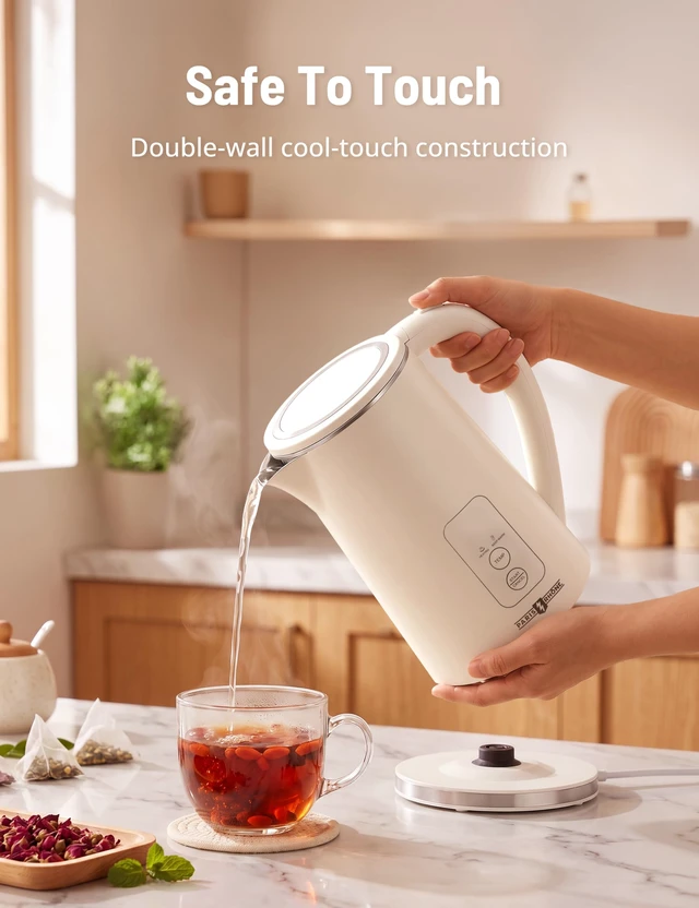Alt view image 5 of 7 - Electric Kettle Temperature Control, 1.7L Extra Large Electric Tea Kettle | 4H Keep Warm Hot Water Kettle with 6 Presets, LED Screen Electric Kettles for Family Meal Party Office Break Room