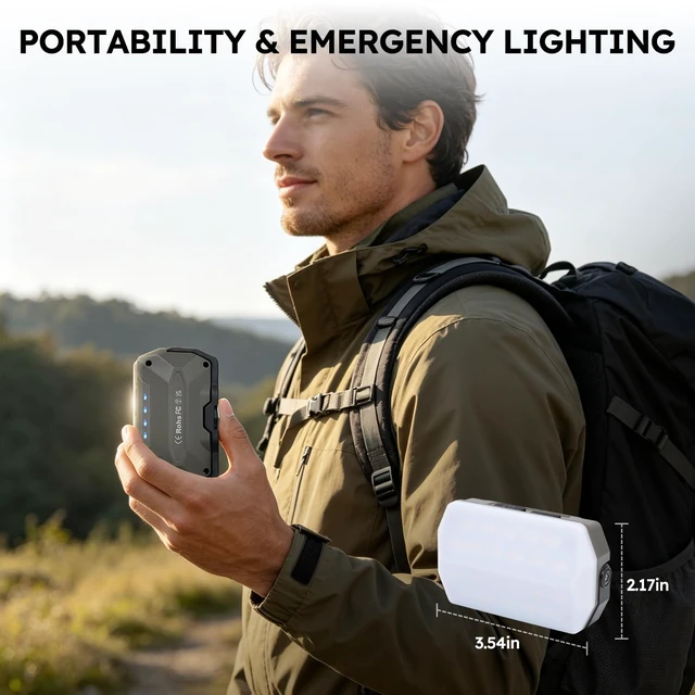 Alt view image 5 of 6 - Camping Lights 2Pack, 2000LM Rechargeable Camp Light, LED Camping Lantern | 3 Color Temps, Dimmable, Magnetic Waterproof Camping Essentials for Hurricane, Emergency Power Outages, Work Light