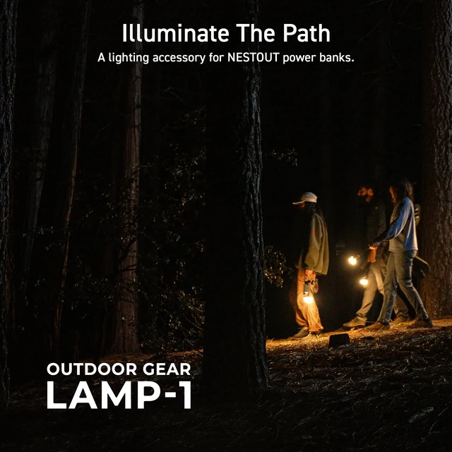 Alt view image 3 of 7 - NESTOUT Rugged Outdoor Camping LED Lantern w/ Mini Tripod, Dimmable USB Powered Soft LED Light, IP44 Water Dust Resistant, 10-350 Lumen, Portable Lamp for Power Bank EDC Travel, LAMP-1 (Beige)