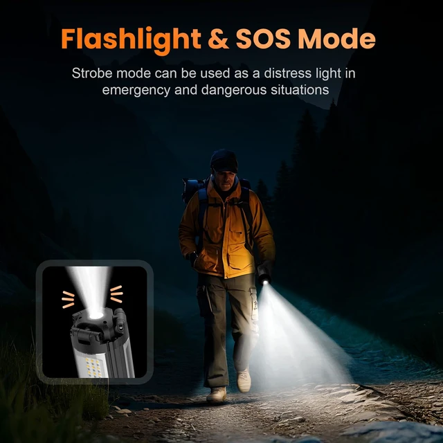Alt view image 6 of 7 - CAVN Rechargeable Camping Light with Tripod Stand | 6ft Portable Detachable Lantern, 2200 LM, 3 Lighting Modes, Magnetic Base with Hook, Ideal for Fishing, Hiking & Emergency