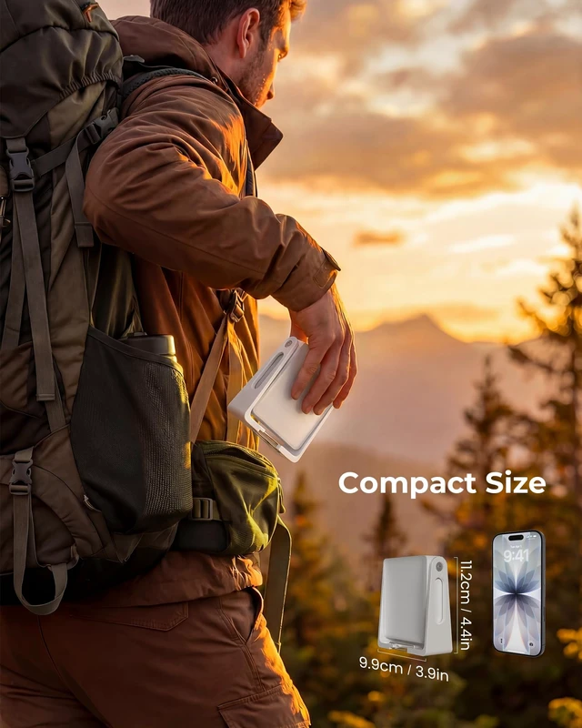 Alt view image 4 of 7 - 2 Pack Camping Light Lanterns, 4000mAh Camping Lamp Rechargeable Battery Powered 2-in-1 LED Lanterns, Flashlight Lights for Camping, Hiking, Emergency Lights for Home Power Outages, White