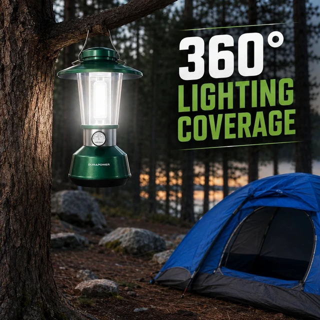 Alt view image 4 of 7 - Durapower Rechargeable Camping Lantern,2800 Lumen Super Bright LED Camping Lantern, 5400 mAh Power Bank, IP44 Waterproof, 20 Hours, Portable Lantern for Hurricane, Power Outages