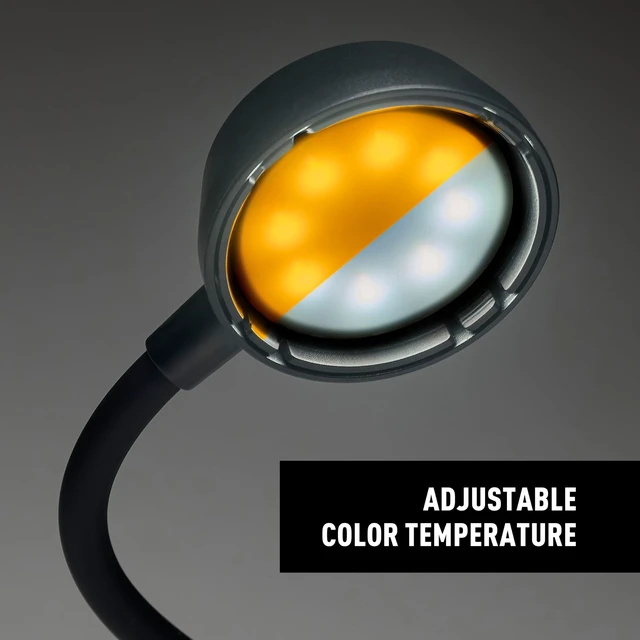 Alt view image 3 of 7 - Nite Ize Radiant Flex Rechargeable Lamp - Rechargeable Lamp with Bendable Gooseneck - Magnetic Base for Hands-Free Illumination - Adjustable Brightness from Cool White to Amber - USB-C Charging