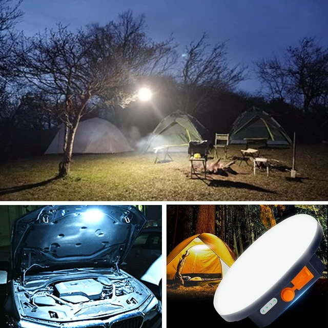 Alt view image 5 of 5 - 2pcs 10000mAh Rechargeable 3000LM Tent Light Camping Light | 6500K 24Hours Long Play Time , Outdoor Night Market Light Night Fishing Light Emergency Lights for Hurricane