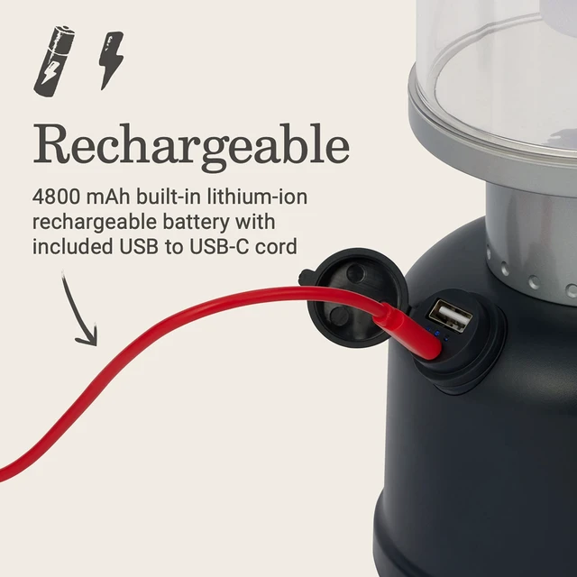 Alt view image 2 of 7 - Coleman Classic Rechargeable 800L LED Lantern, Impact & Water-Resistant | Rechargeable Battery, Up to 800 Lumens, Impact & Water-Resistant, Easy-To-Carry Design, Long Runtime Options