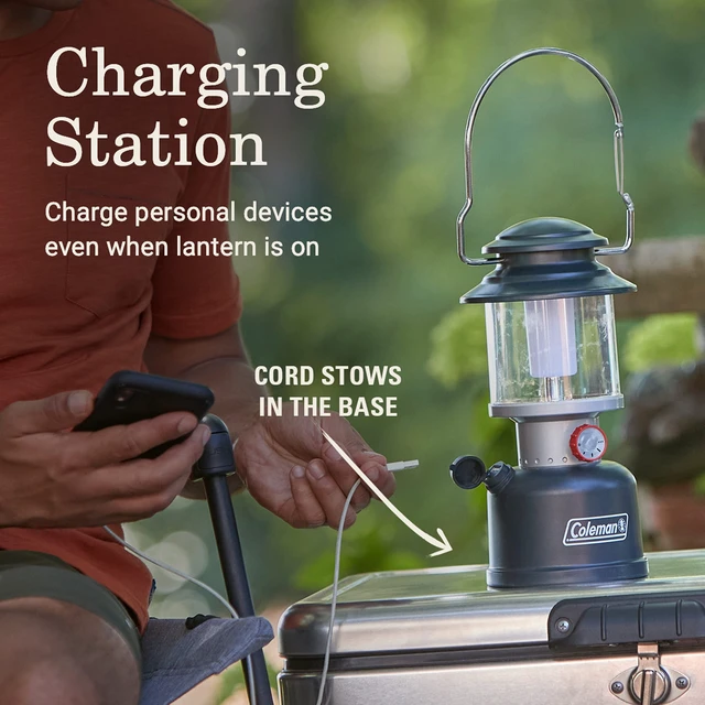 Alt view image 7 of 7 - Coleman Classic Rechargeable 800L LED Lantern, Impact & Water-Resistant | Rechargeable Battery, Up to 800 Lumens, Impact & Water-Resistant, Easy-To-Carry Design, Long Runtime Options
