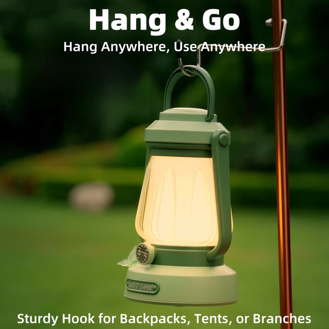 Alt view image 2 of 7 - Kids Lantern with 4 Color Dimmable & 1200mAh USB-C, Butterfly Night Lights for Bedroom, Indoor Outdoor Adventures & Emergency Use Toddler Flashlight, Power Outages Camping Essentials for Kids (Green)