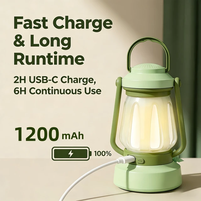 Alt view image 4 of 7 - Kids Lantern with 4 Color Dimmable & 1200mAh USB-C, Butterfly Night Lights for Bedroom, Indoor Outdoor Adventures & Emergency Use Toddler Flashlight, Power Outages Camping Essentials for Kids (Green)