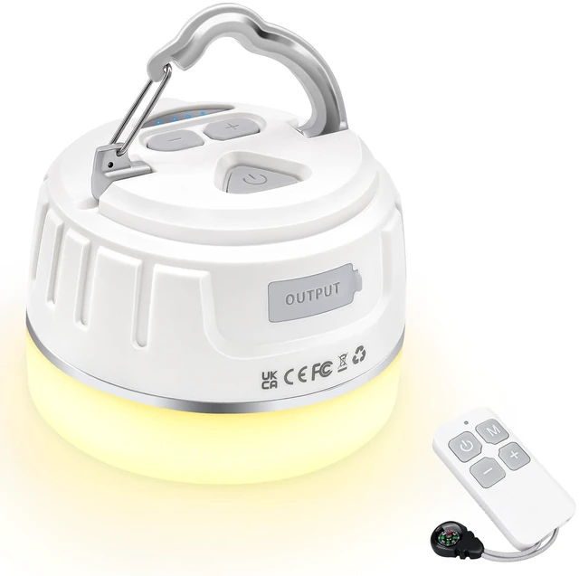 Main image of Yonktoo Rechargeable LED Camping Lantern 1000LM, 300H Runtime, 6400mAh, IPX5 Waterproof Tent Light for Camping, Hiking, Power Outages, Home, Emergency Use - Wireless Remote Edition,White