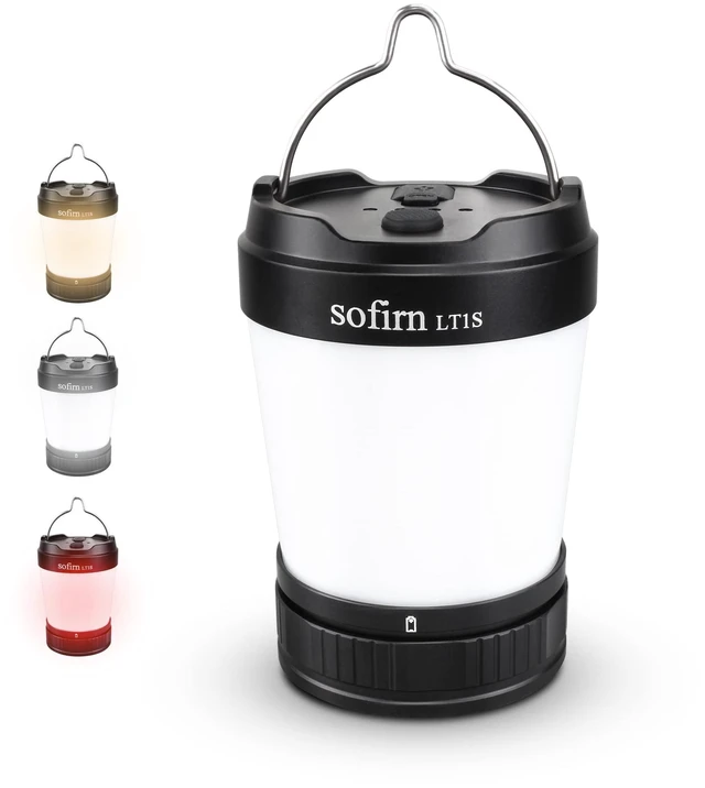 Main image of Sofirn LT1S LED Camping Lantern, Rechargeable Lantern with Dimmable 2700K - 6500K Light, red Light, 500 Hours Battery Life for Power Outages, Hiking, Camping, Emergency