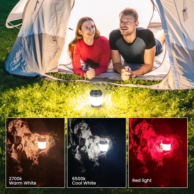 Alt view image 2 of 7 - Sofirn LT1S LED Camping Lantern, Rechargeable Lantern with Dimmable 2700K - 6500K Light, red Light, 500 Hours Battery Life for Power Outages, Hiking, Camping, Emergency