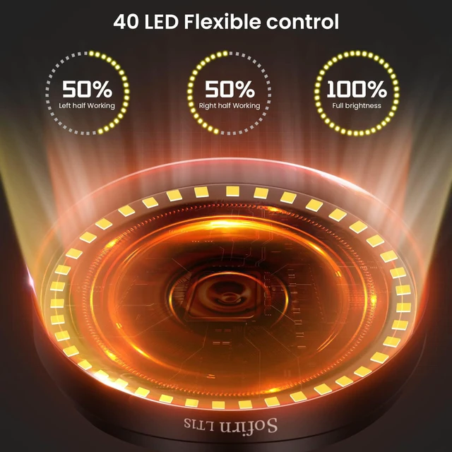 Alt view image 7 of 7 - Sofirn LT1S LED Camping Lantern, Rechargeable Lantern with Dimmable 2700K - 6500K Light, red Light, 500 Hours Battery Life for Power Outages, Hiking, Camping, Emergency