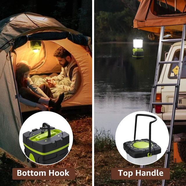 Alt view image 5 of 7 - Lepro 1500LM Battery Powered LED Camping Lantern with 4 Light Modes | Waterproof Tent Light, Camping Essentials, Lantern Flashlight for Camping, Emergency Light, Power Outages, Not Rechargeable